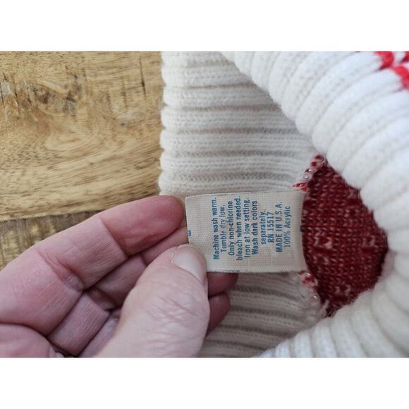 Park Bench Kids Vintage Snowflake Fairisle Sweater Youth Size 4T Made in USA - Picture 6 of 6